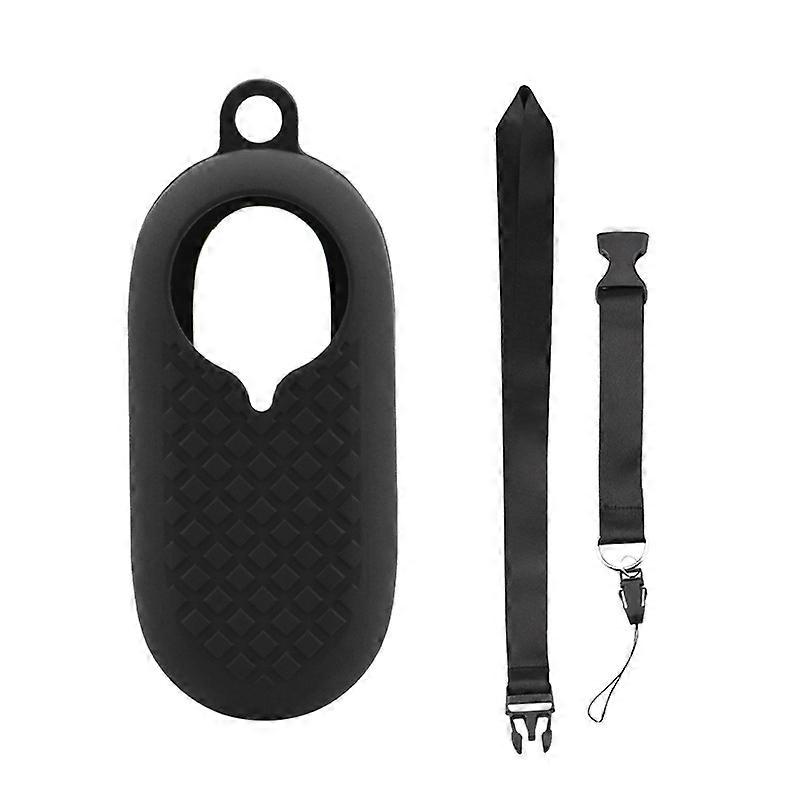 2 PCS Thumb Camera Silicone Case + Lanyard For Insta360 GO2