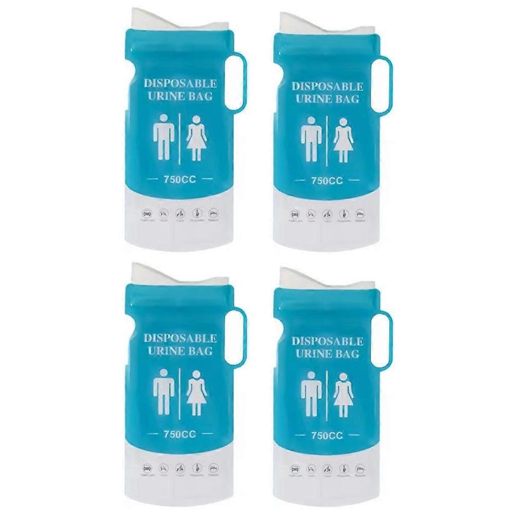 4pcs το /pack αυτοκινήτων μίας χρήσης τσάντα ούρων ταχείας πήξης έκτακτης ανάγκης τσάντα 750ml