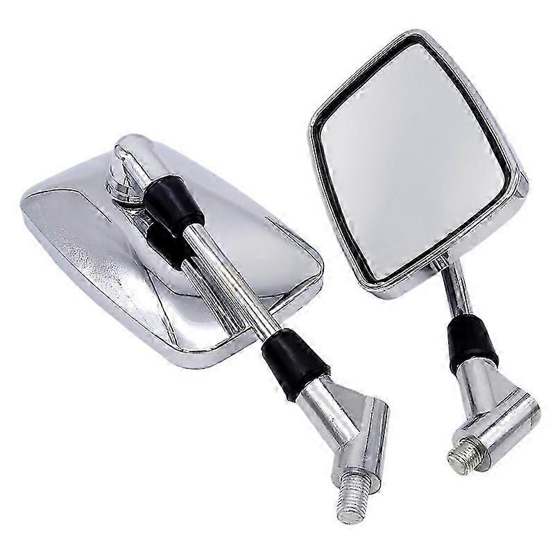 Qx 1 Pair 10mm Universal Motorcycle Rearview Mirror Handle Bar Side Mirrors For Harley Honda Suzuki Yamaha Kawasaki Chopper