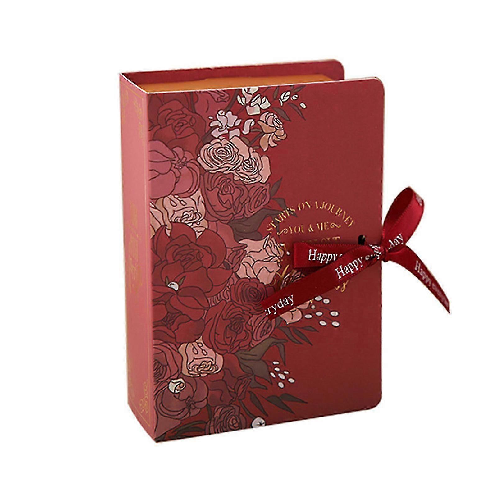 2pcs Wedding Candy Box with Ribbon, Creative Book Shape, Multicolor, Party Gift