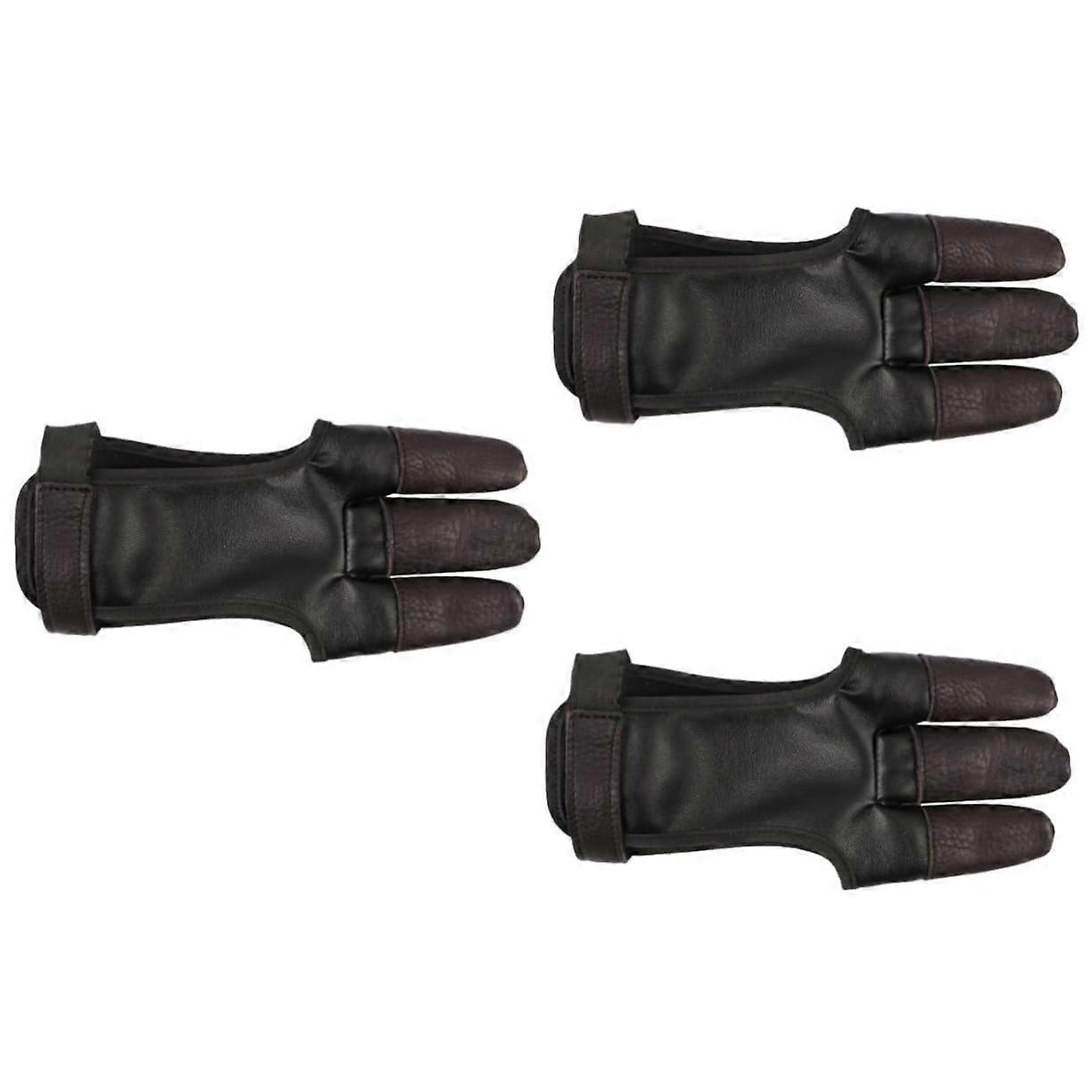 3pcs Adjustable Glove for Archery Archery Equipmentfinger Tab Reusable and Sturdy Shooting Glove