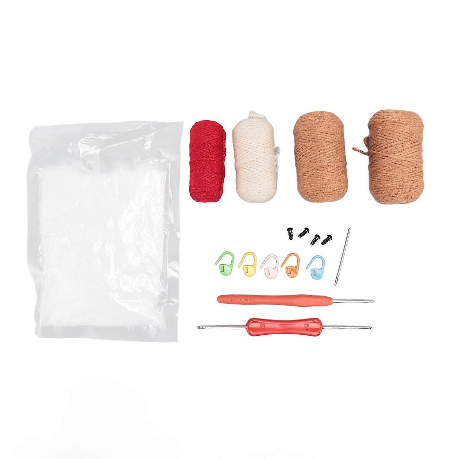 DIY Deer Cute Animals Crochet Starter Kit with By Step Video Tutorial for Beginner Kids Adults