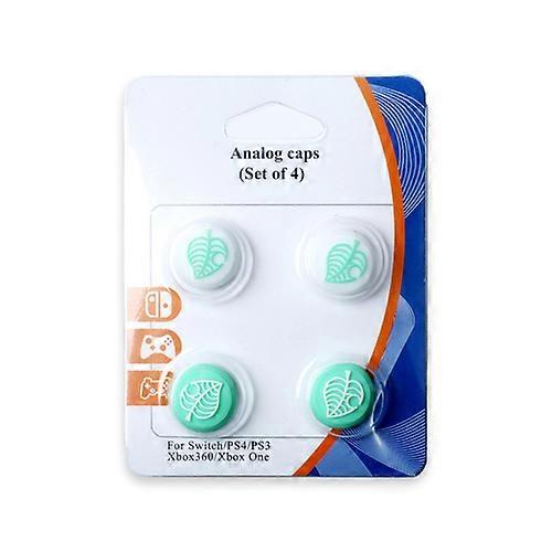 Grip Cover Case Analog Caps Leaf Joystick Thumb Sticks Replacement for Animal Crossing Nintendo Switch/Lite Joy-Con Controller Modified Parts 4PCS 
