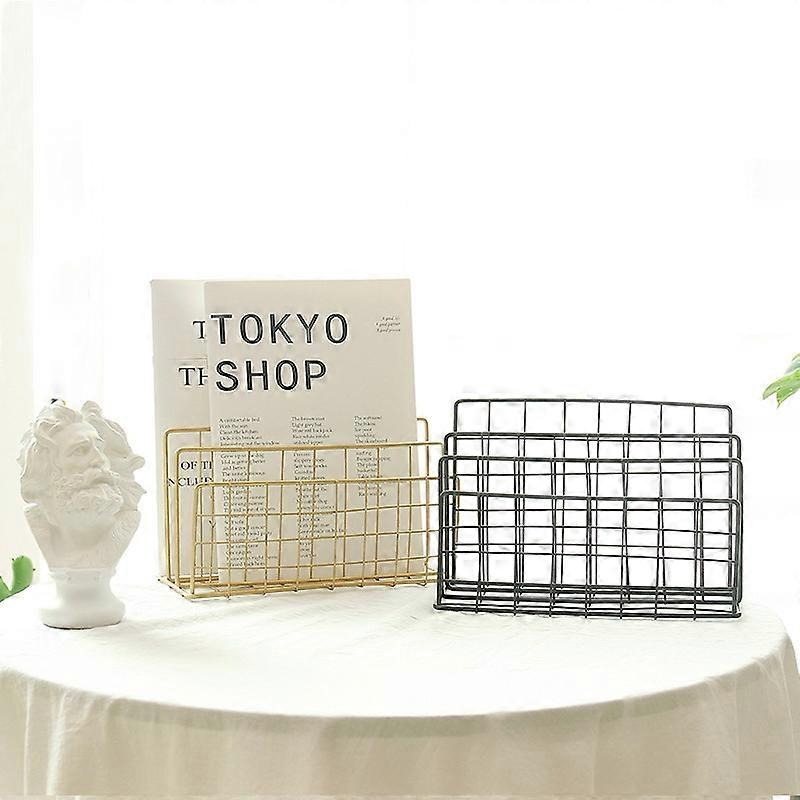 Wrought Iron Desktop Storage Rack Magazine Rack