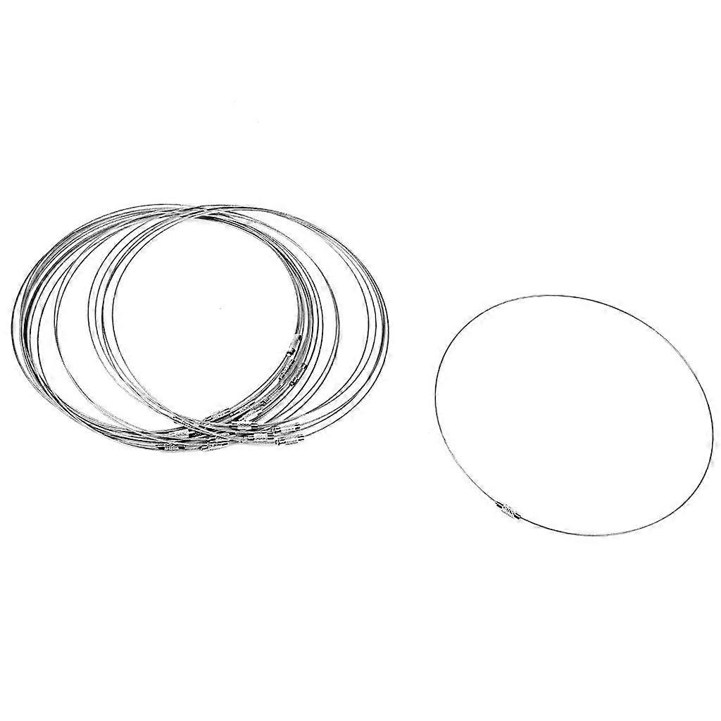 20 Pcs Silver Wire Necklaces Collar Chokers