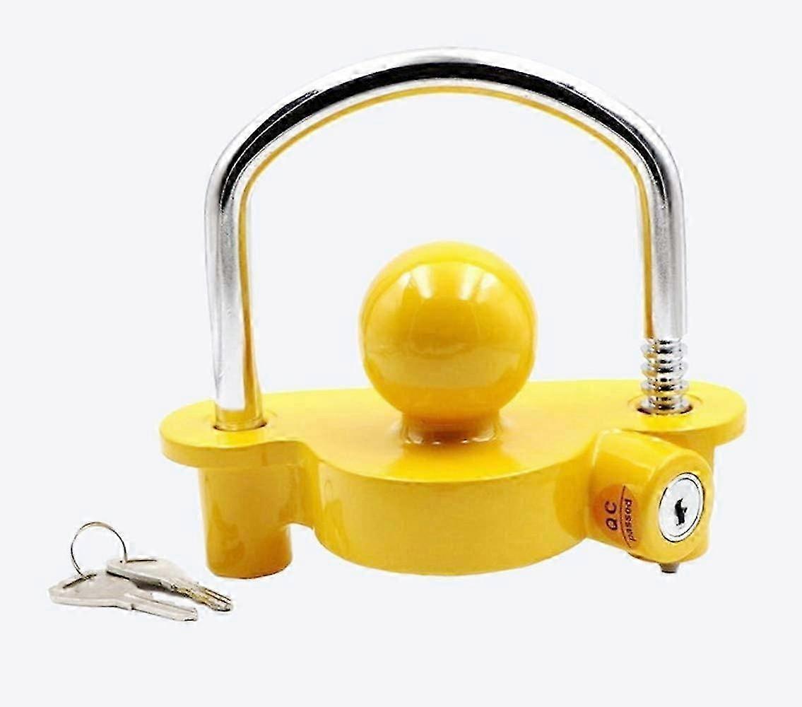 トレーラーロック、トレーラーヒッチロック、トレーラーキャラバンボートヒッチボールロック2キー用ユニバーサルキャラバントレーラーロック、2ヘビーデューティー付きトレーラーヒッチロック