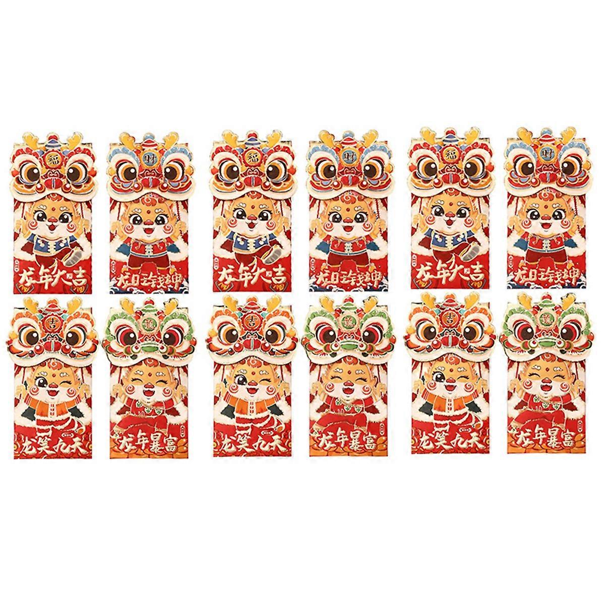 12 Pcs Red Envelopes Chinese Red Envelope Lucky Money Envelope