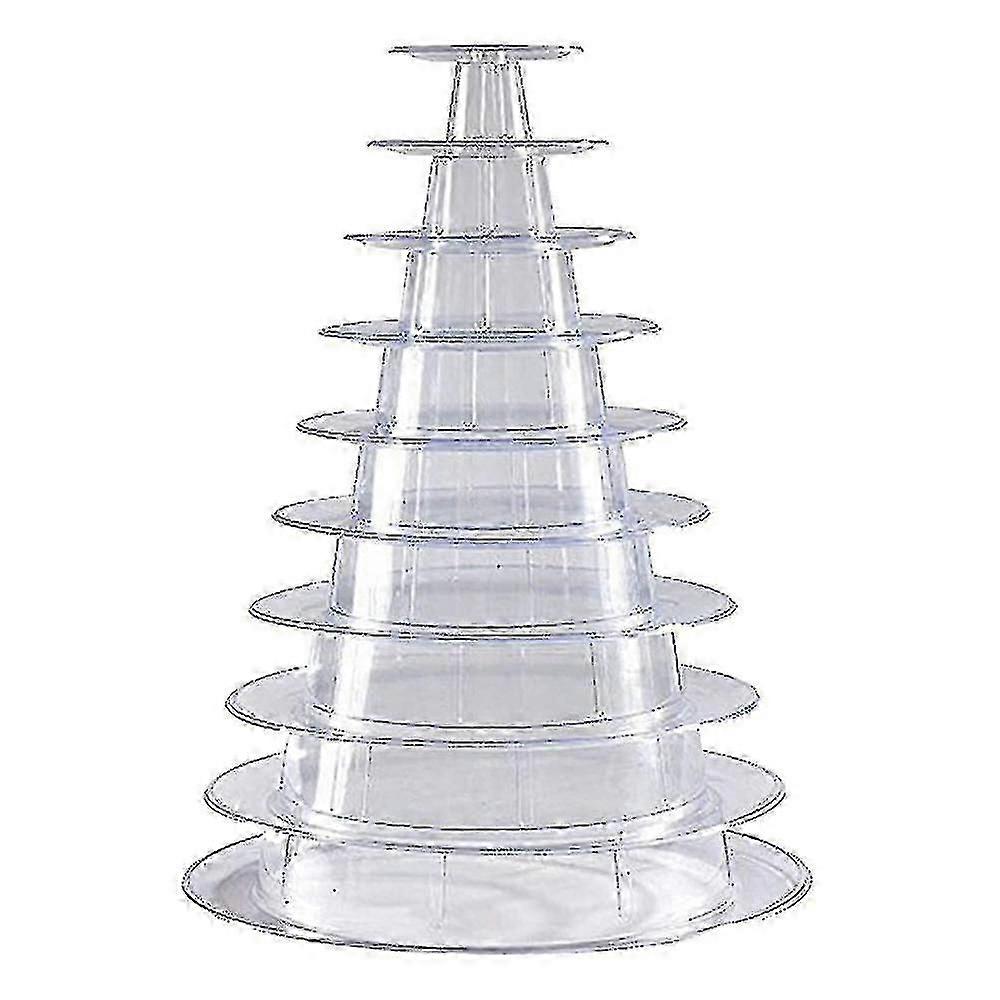 6 Tier Round Plastic Macaron Tower Stand - Display Stand for Dessert - Macarons Holder
