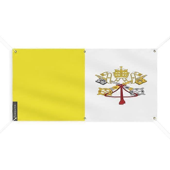 Vatican Flag Banner 6 Grommets 80x160cm Polyester