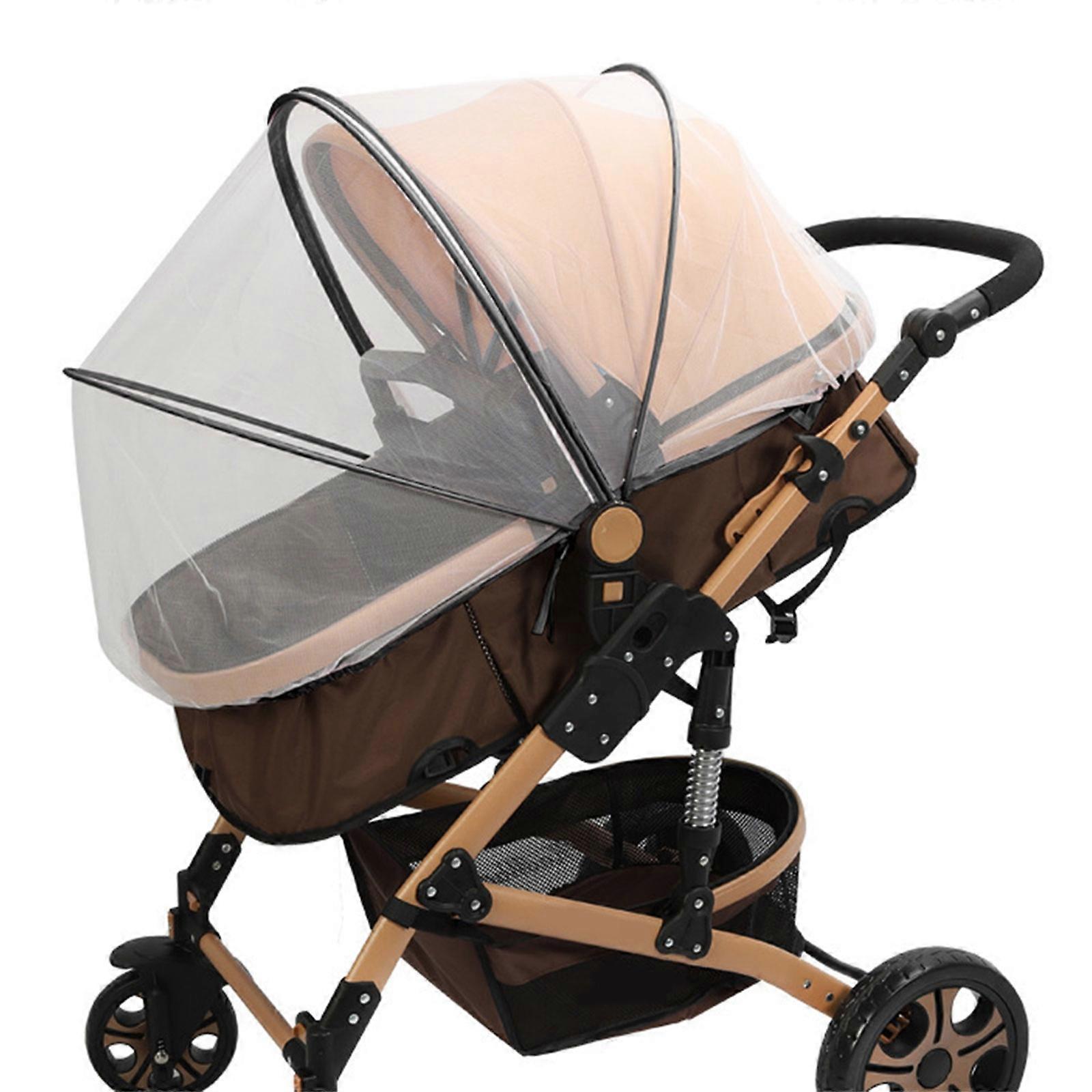 Universal Baby Stroller Mosquito Net Summer Mesh Fly Insect for Protection Stretchable Netting Breathable Folding Net  black 1