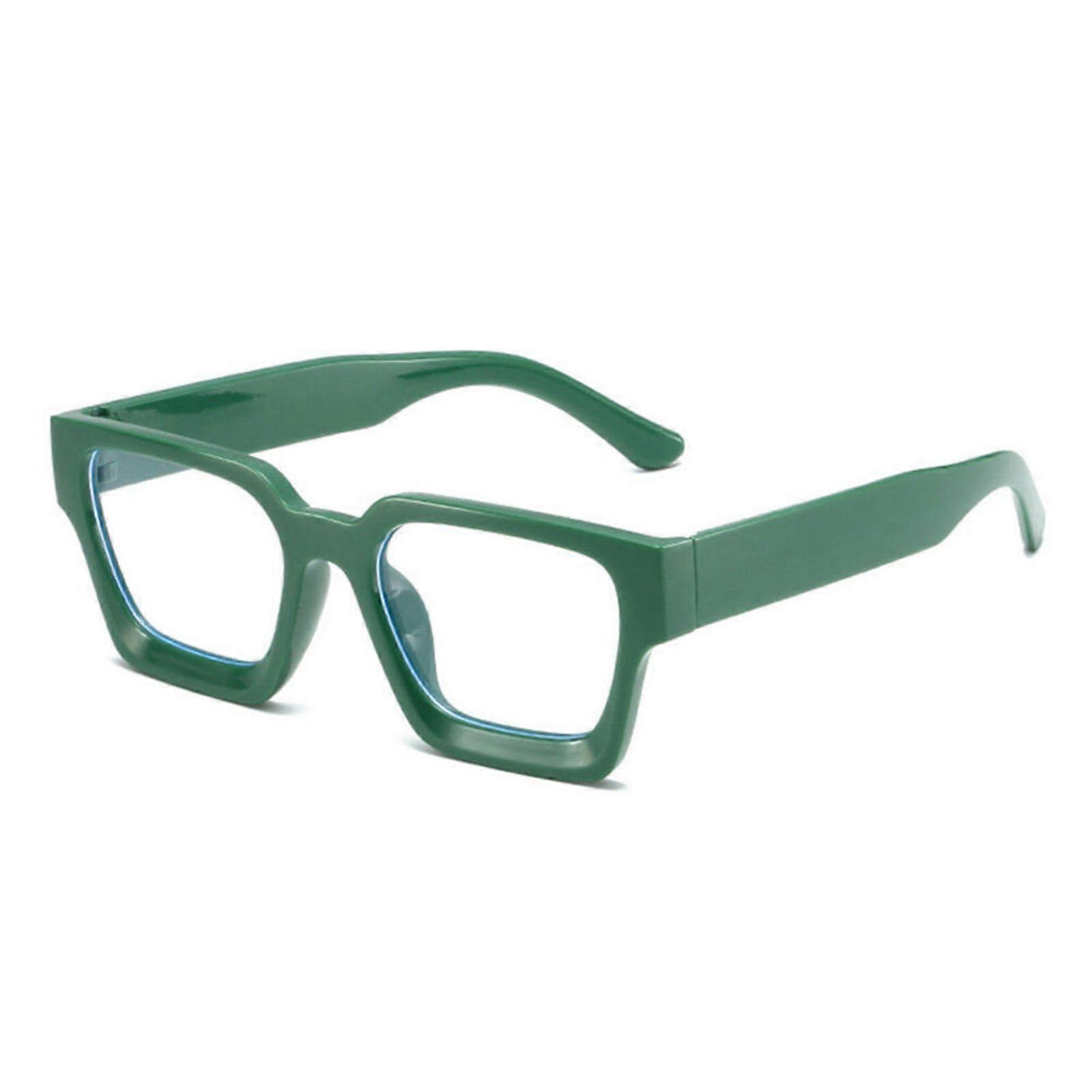 Square Reading Glasses Unisex Full Rim Spectacles Blue Trendy Light Blocking Reader Eyeglasses Eyewear