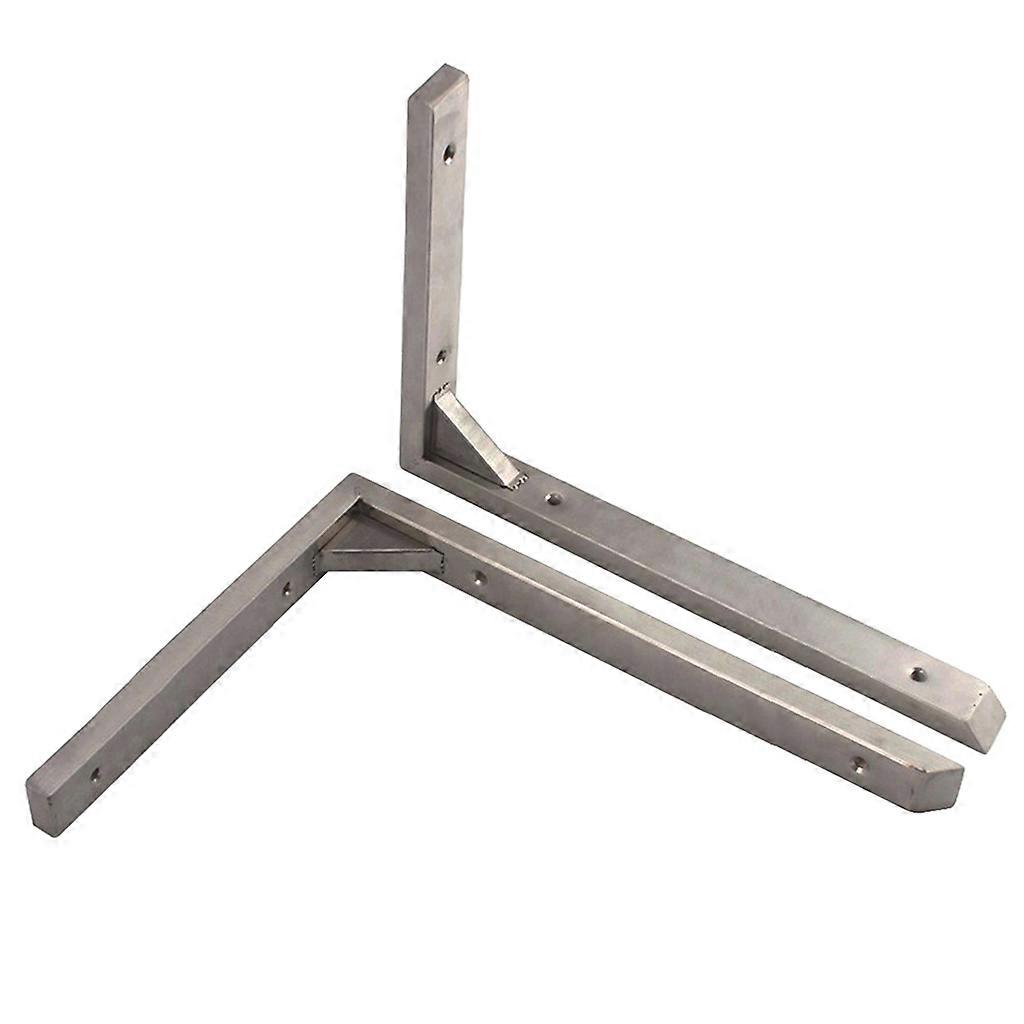 2Pcs Solid Stainless Steel Shelf Bracket 90 Degree Wall Mount Bracket 6''