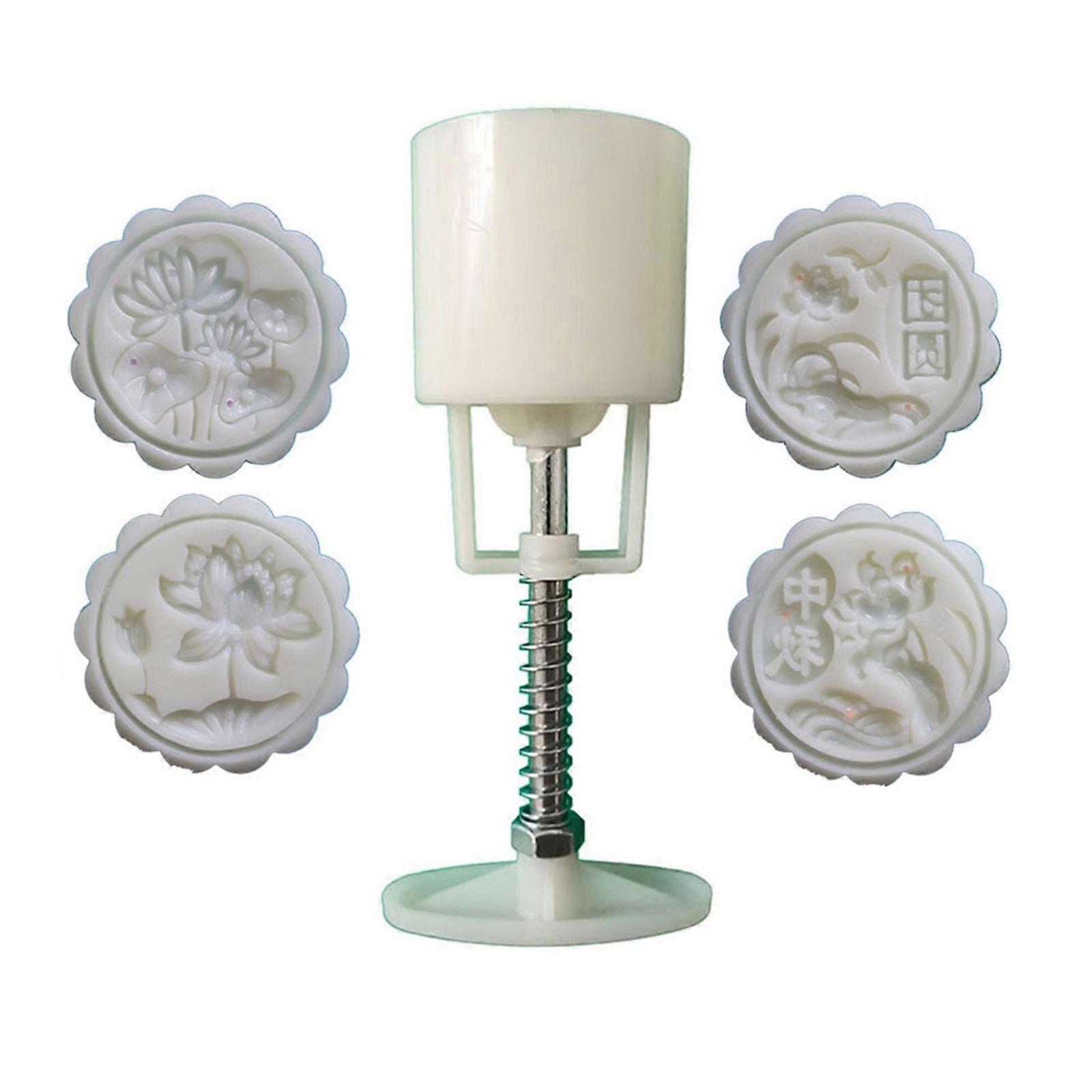 Easy to Use Mooncakes Molds Mooncakes Stamps Lotusleaf Shaped Mungs Bean Cake Molds Bakings Tool Perfect for Mooncakes