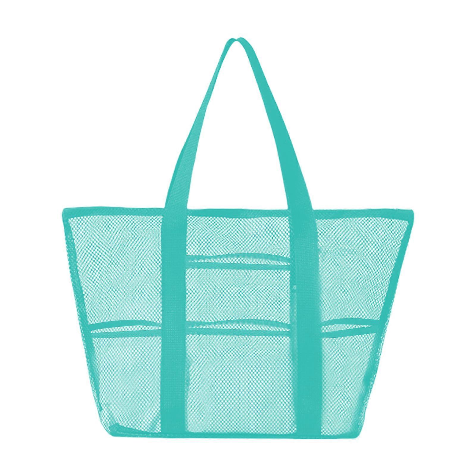 حقيبة الشاطئ شبكة حقيبة الكتف حقيبة لعبة الرمل حقيبة يد كبيرة السعة حقيبة عطلة مجوفة حقيبة نزهة حقيبة للياقة البدنية السباحة الخضراء