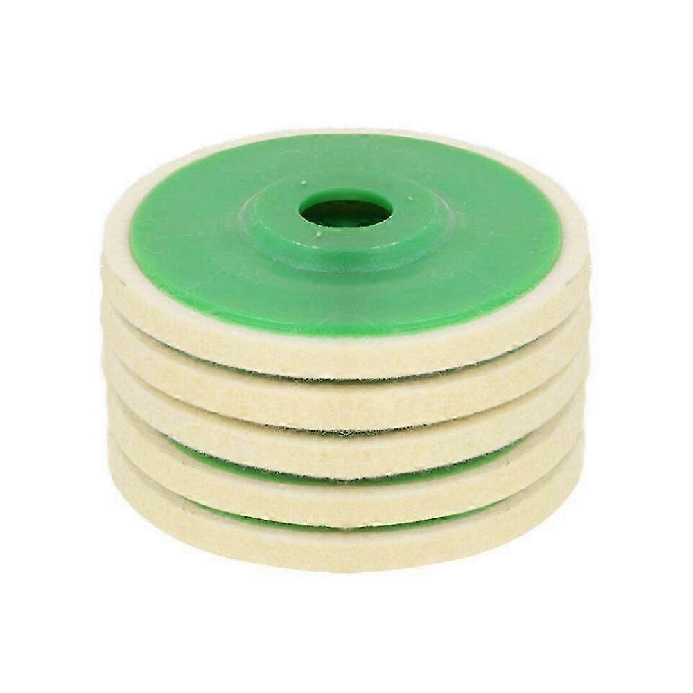 10 pcs Wool Polishing Discs with 125mm Buffing Felt
