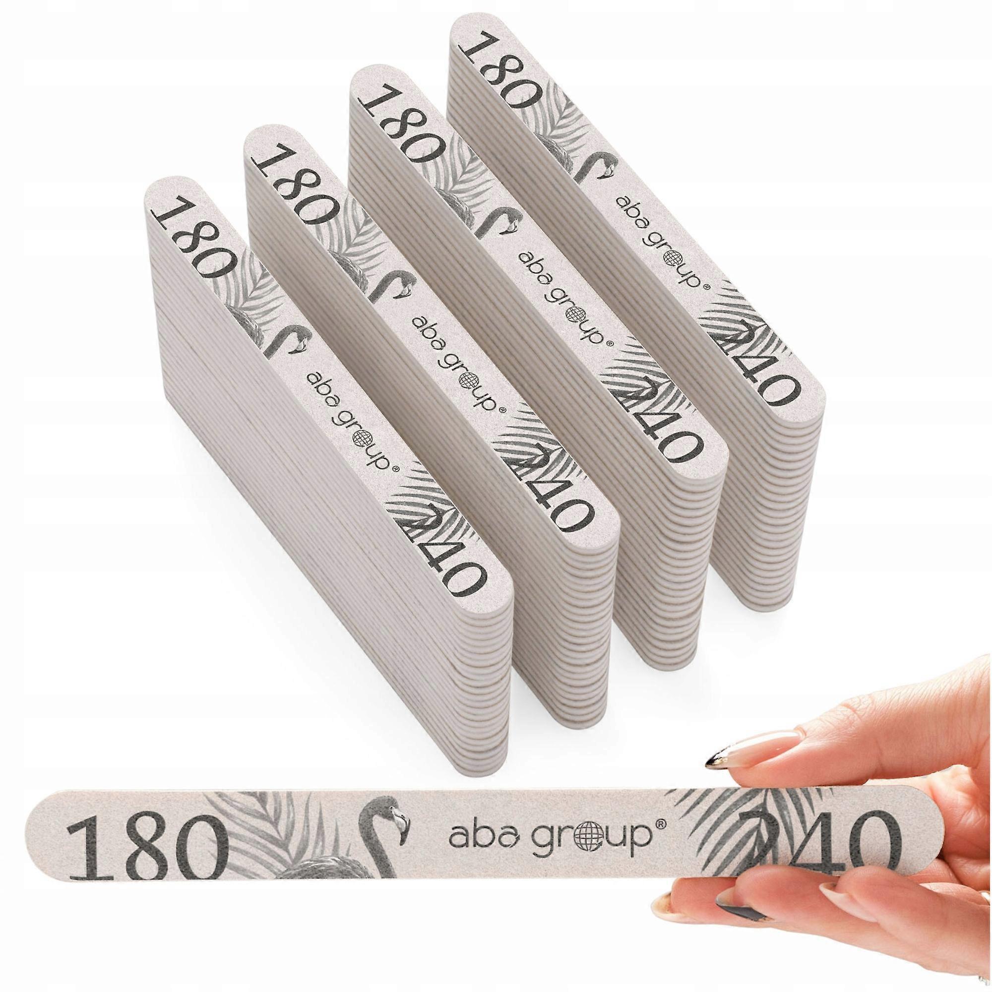 Aba Group Nagelfil STRAIGHT 180/240 STANDARD - FLAMINGO, 100 stycken