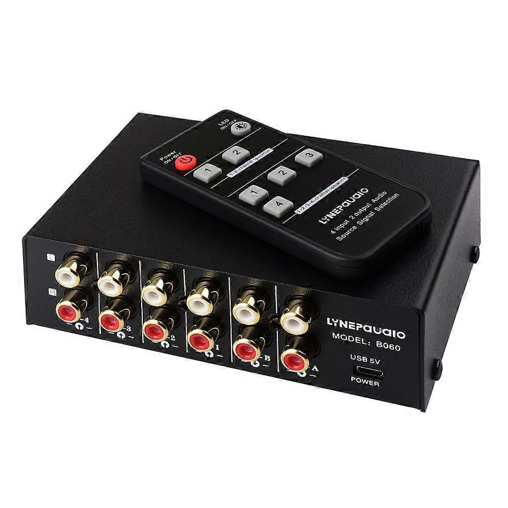 4 in 2 out or 2 in 4 out audio frequency signal select shift device\audio frequency shift device\with remote control shift function, non consumption R