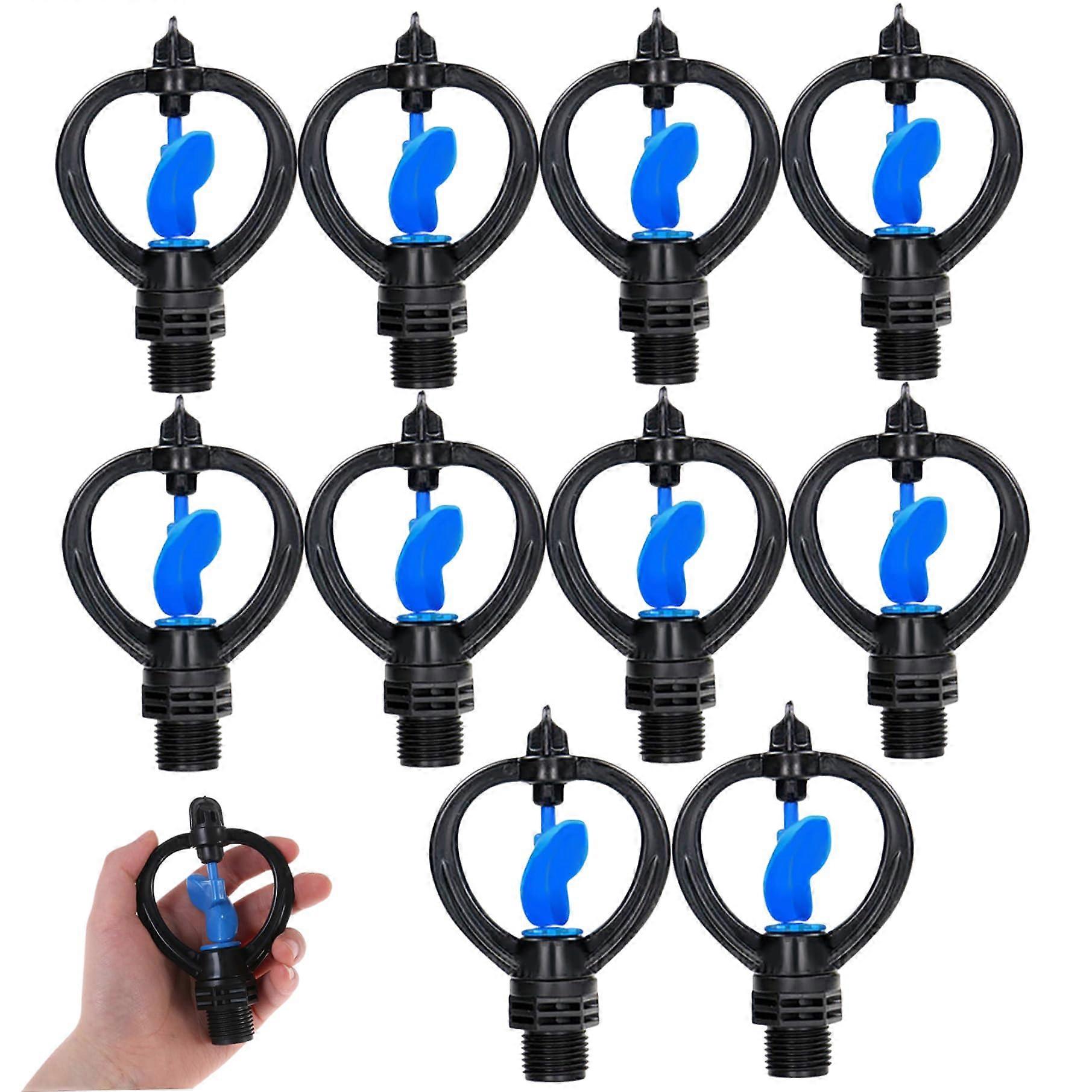 10pcs rotating sprinkler 360 degree rotating irrigation automatic irrigation sprinkler head for garden lawn irrigation irrigation