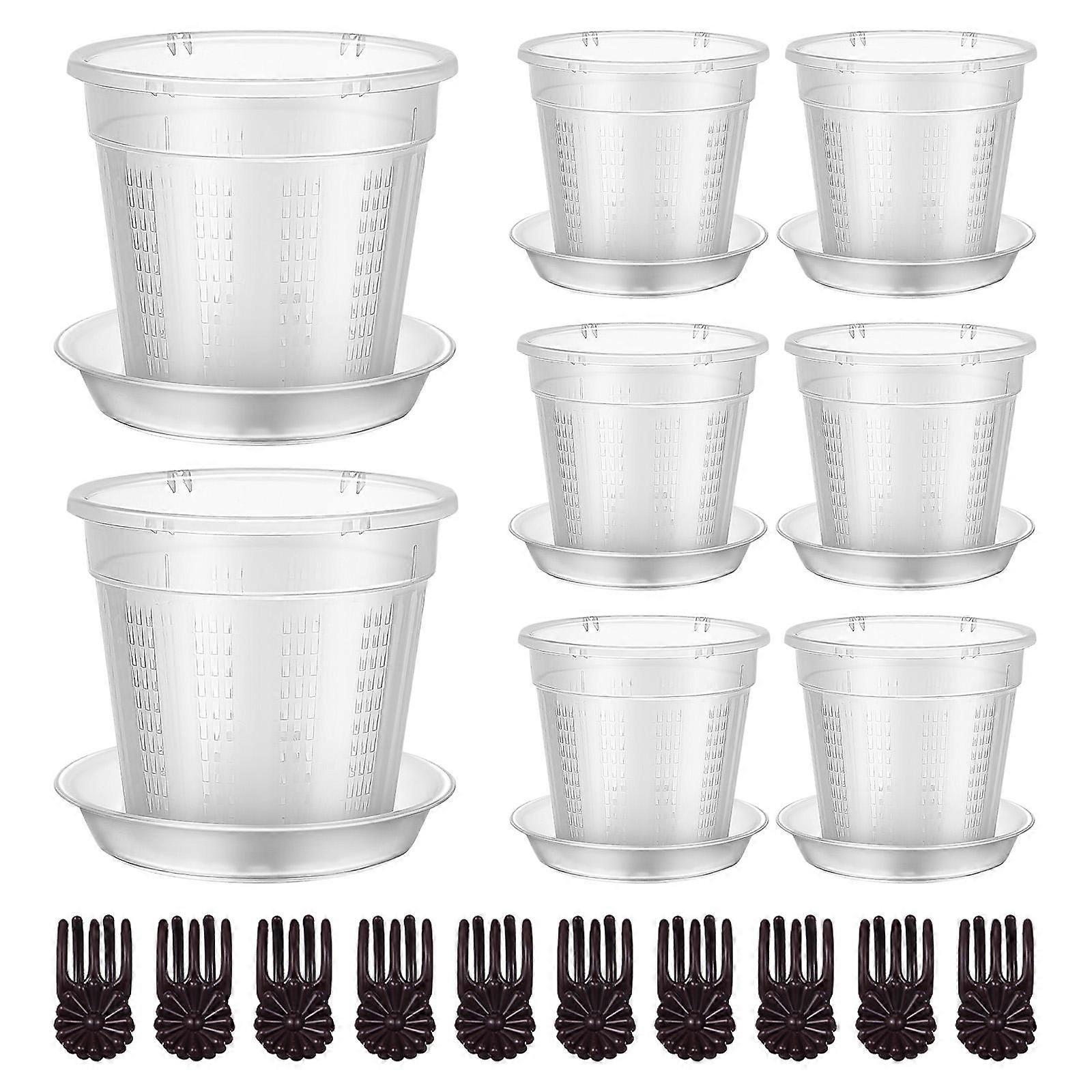 Breathable Plastic Planters with Drainage, Ideal for Both Spaces