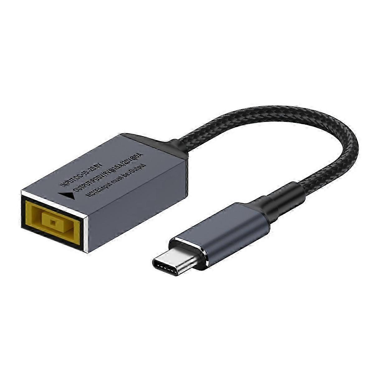 PD100W for Lenovo DC Square Jack to USB Type-C Converter