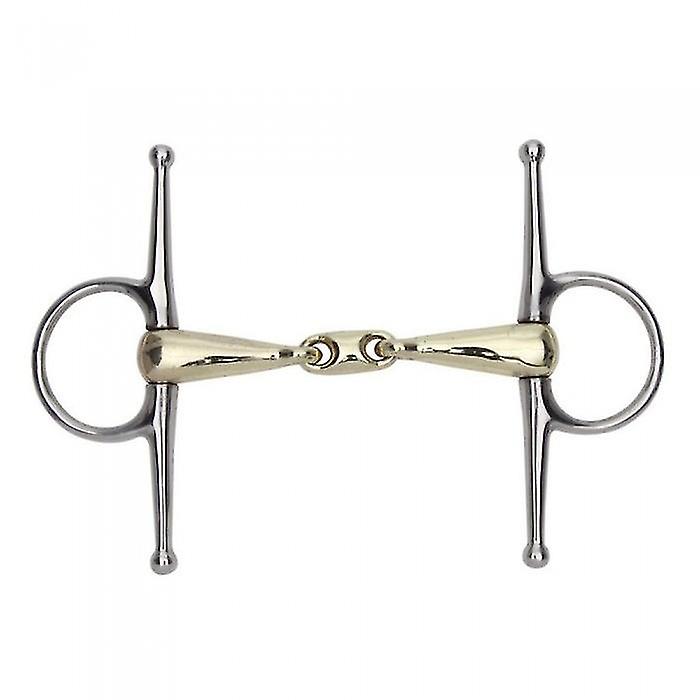 Shires Brass Lozenge Horse Snaffle Bit