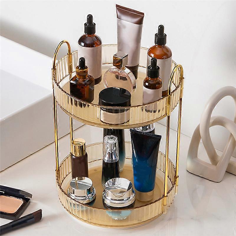 Rotating for Vanity Make Up Storage Skin Care Shelf Dresser Storage A