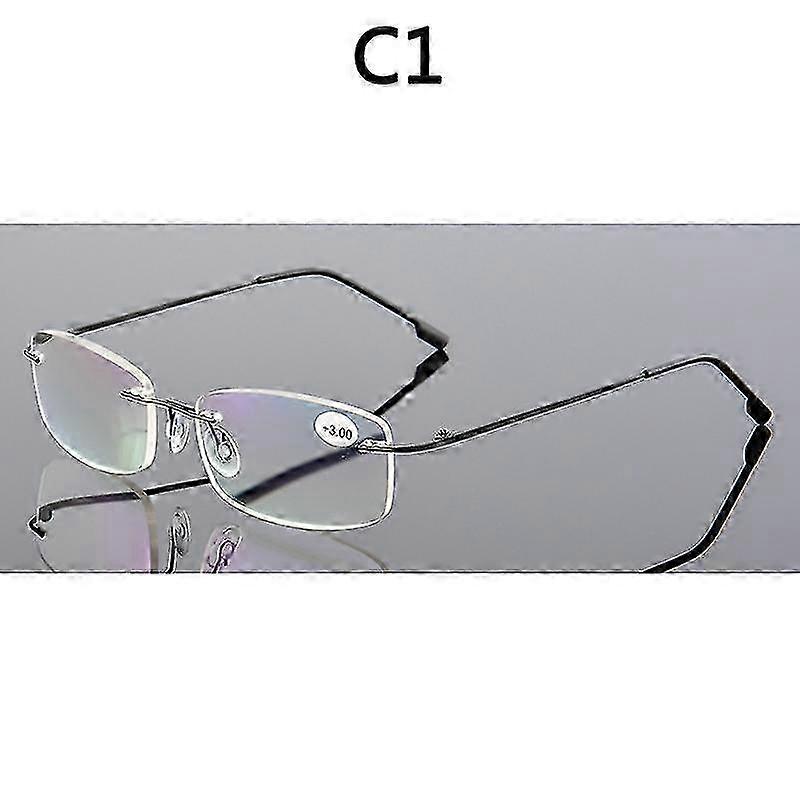 Rimless ανάγνωση γυαλιά τιτανίου κράμα πτυσσόμενα τετράγωνα γυαλιά για άνδρες &; γυναίκες Unisex