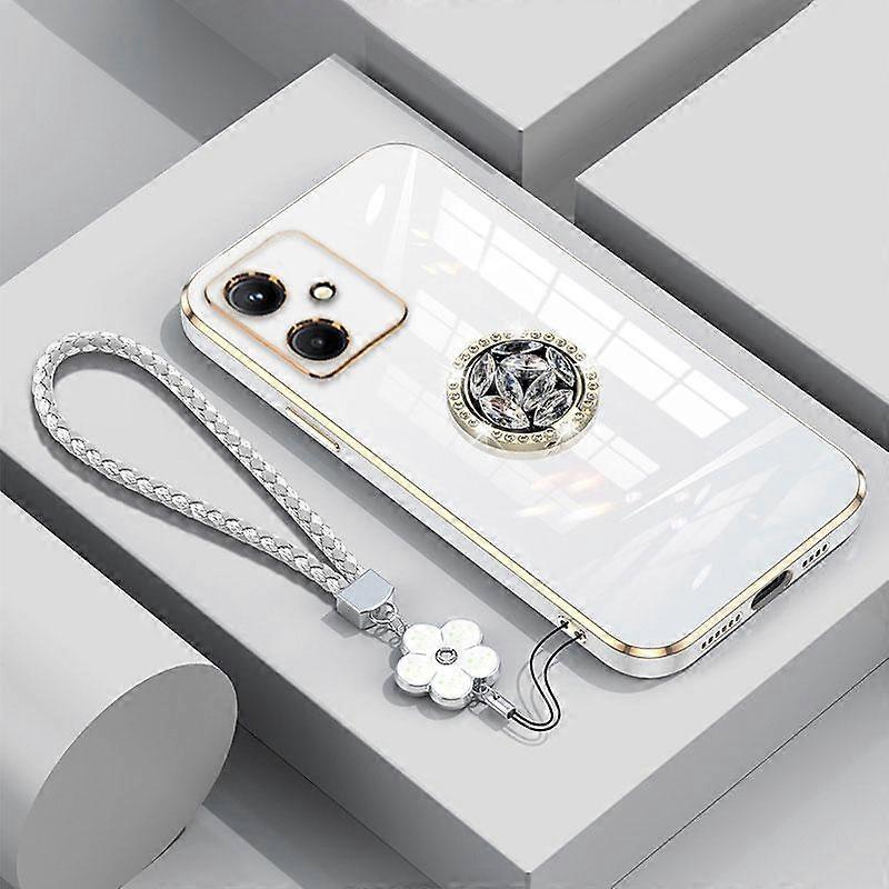 Moto G 54 84 53 Case with Lanyard,Luxury Diamond Holder Case For Motorola Moto G84 G54 5G G23 G13 G53 G73 G42 Cover Cases G42 Stand Ring