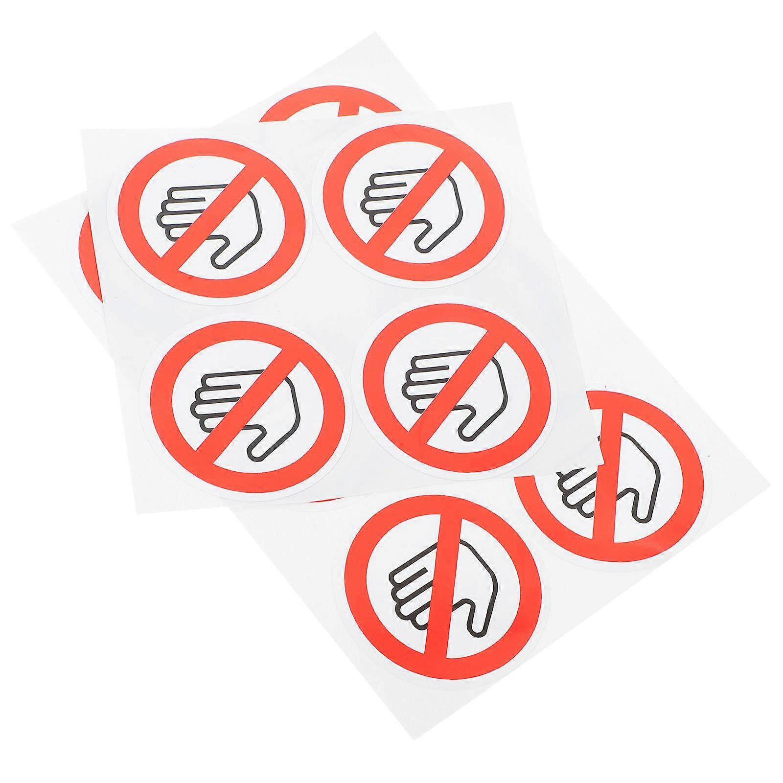 Self Adhesive Do Not Touch Warning Stickers 10pcs Pack for Indoor & Outdoor Use on Smooth Surfaces, Caution Sign for Hazardous Equipment