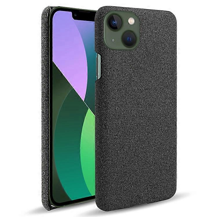 Compatible For iPhone 14 6.1 inch Well-protected Anti-scratch Phone Case Solid Color Hard PC+Cloth Cell Phone Shell Cover