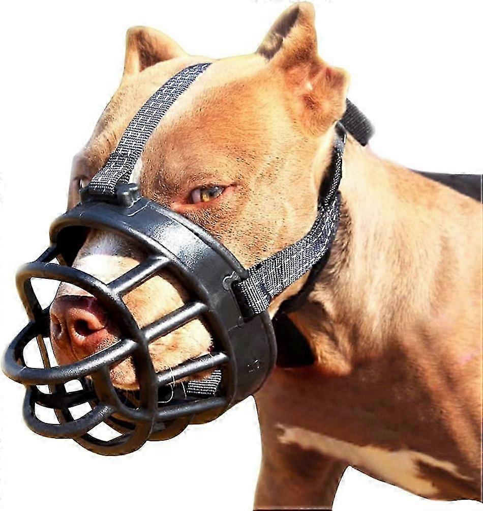 Soft Dog Muzzle - Secure Comfortable Basket Muzzle Prevents Biting Chewing