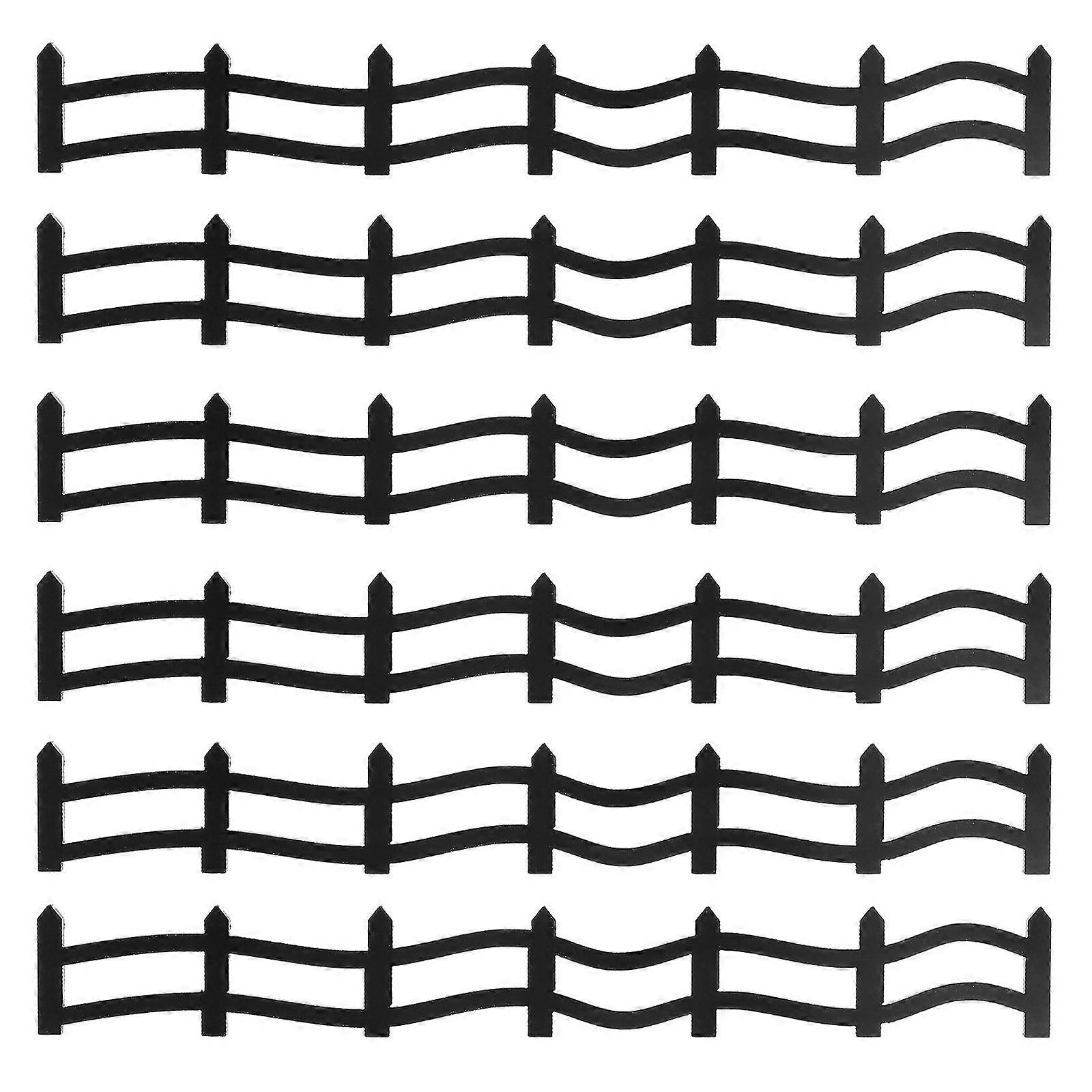 Mini House Handrails 6Pcs Elegant Lines Model Suitable For Sand Table And Micro Landscape Supplies