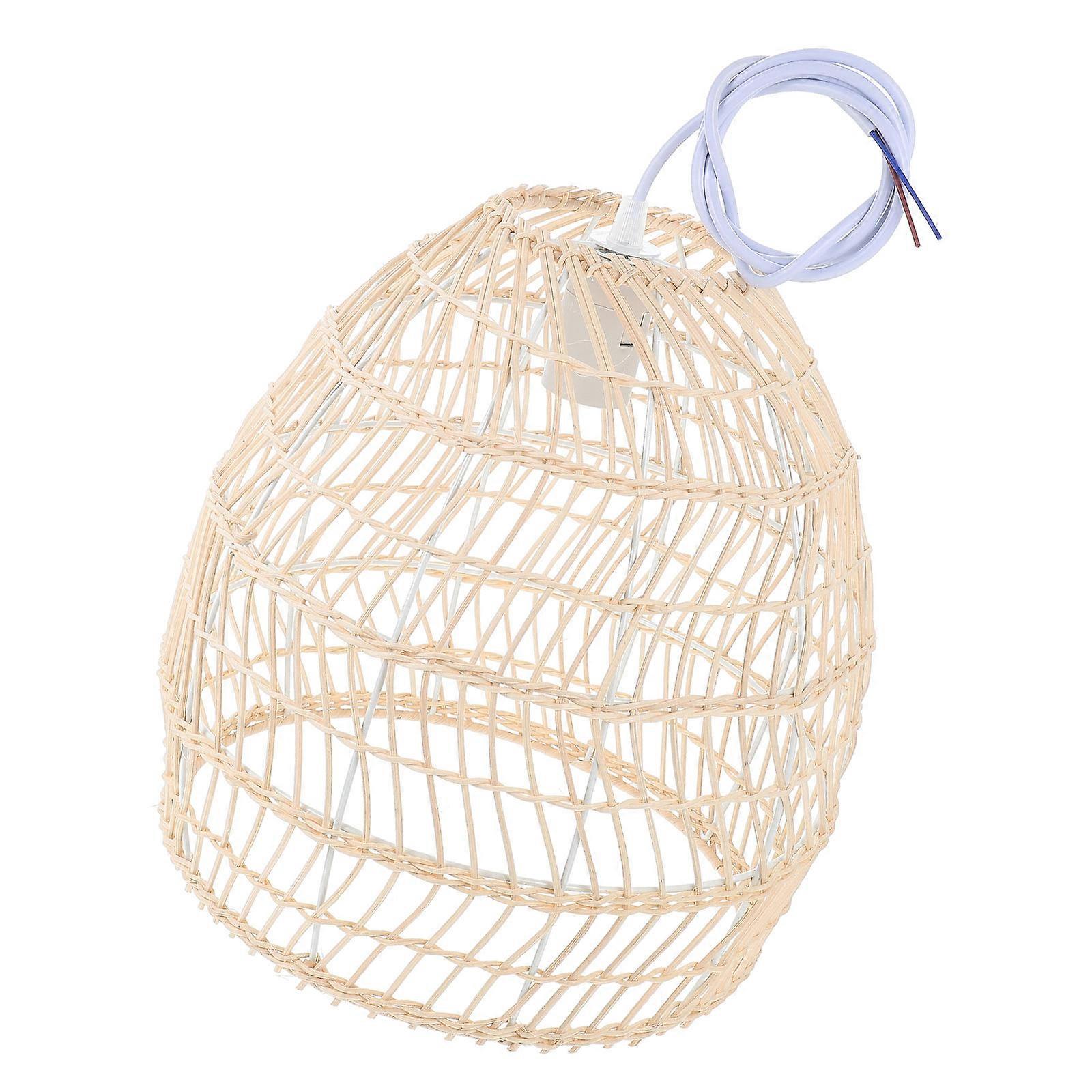 Bamboo Woven Lamp Chinese Style Pendant Lamp For Room 30X30X30CM Decorative 1Pc