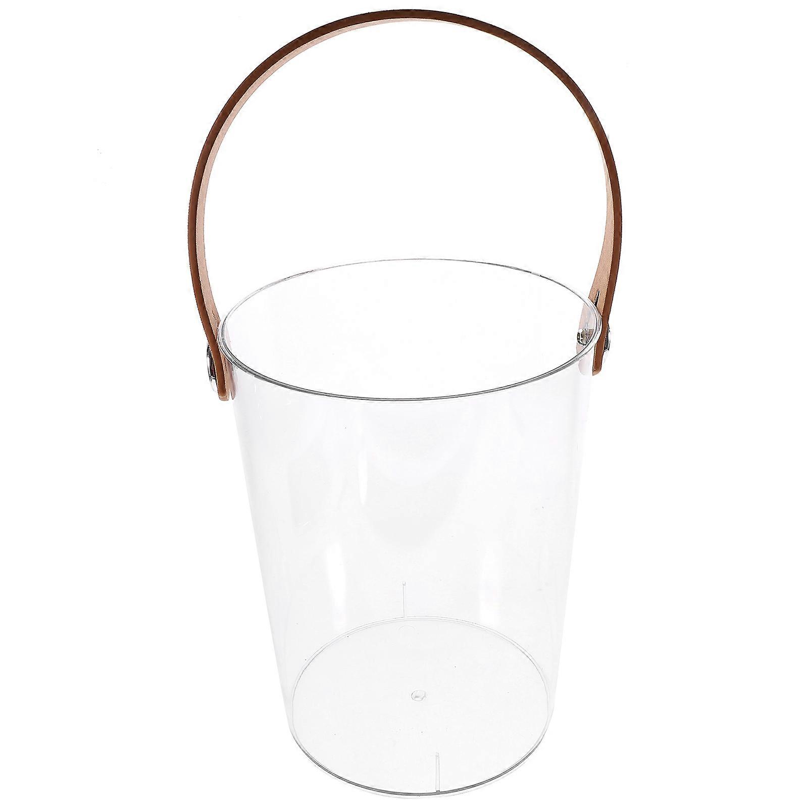 Clear Beverage Tub Rectangular Shape for Barbecues Transparent 23X18X18CM Cooling 1 Set