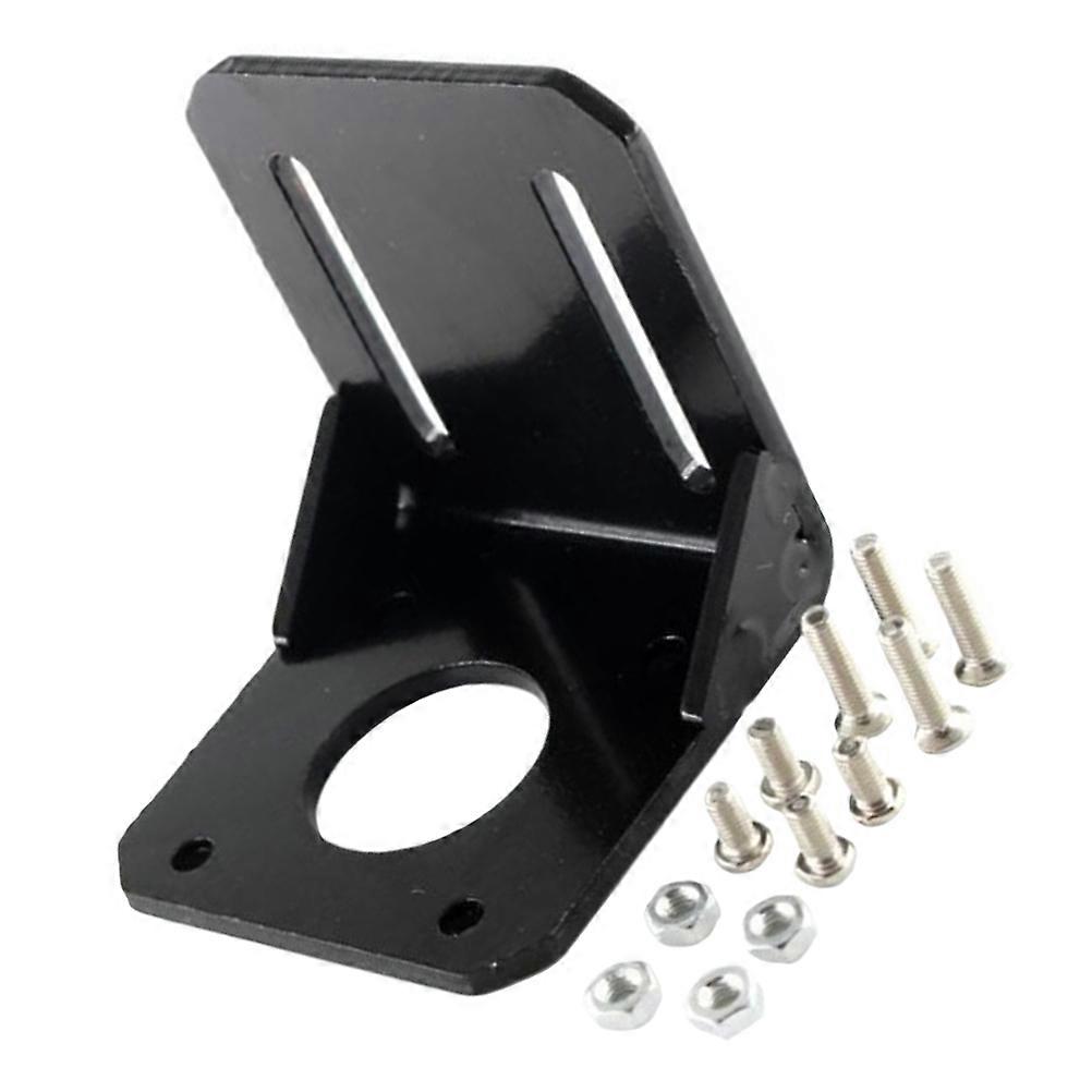 Stepper Motor Mount Plate 3D Printing Black L-Shaped Stable Performance 1Set