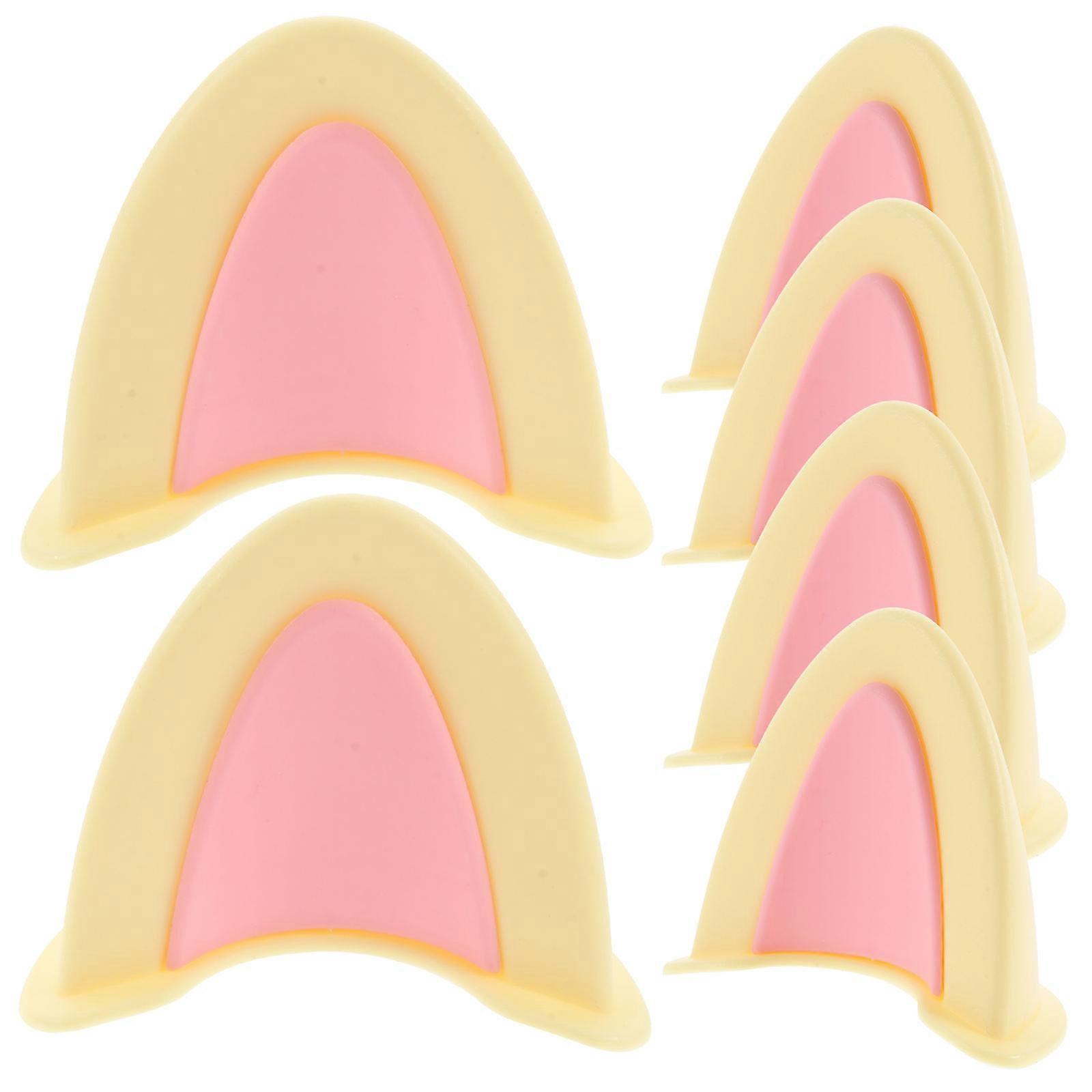 Kitten Accessory Motorcycle Helmet Decor Cat Ear Shape ABS Material Easy Installation 3Pairs