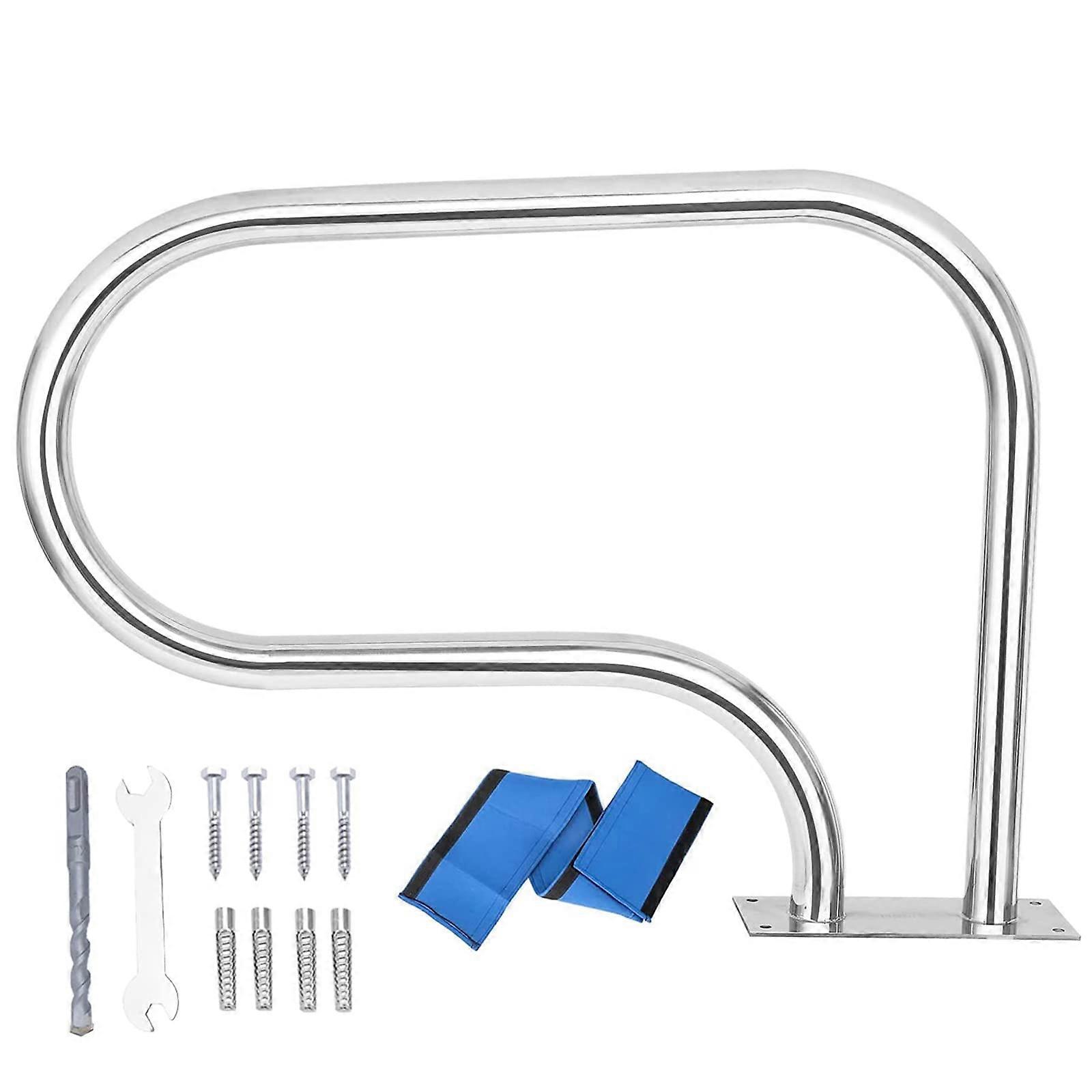 Pool handrail, pool railing, swimming handle made of stainless steel, userfriendly swimming pool railing, inground pools silver 7857cm