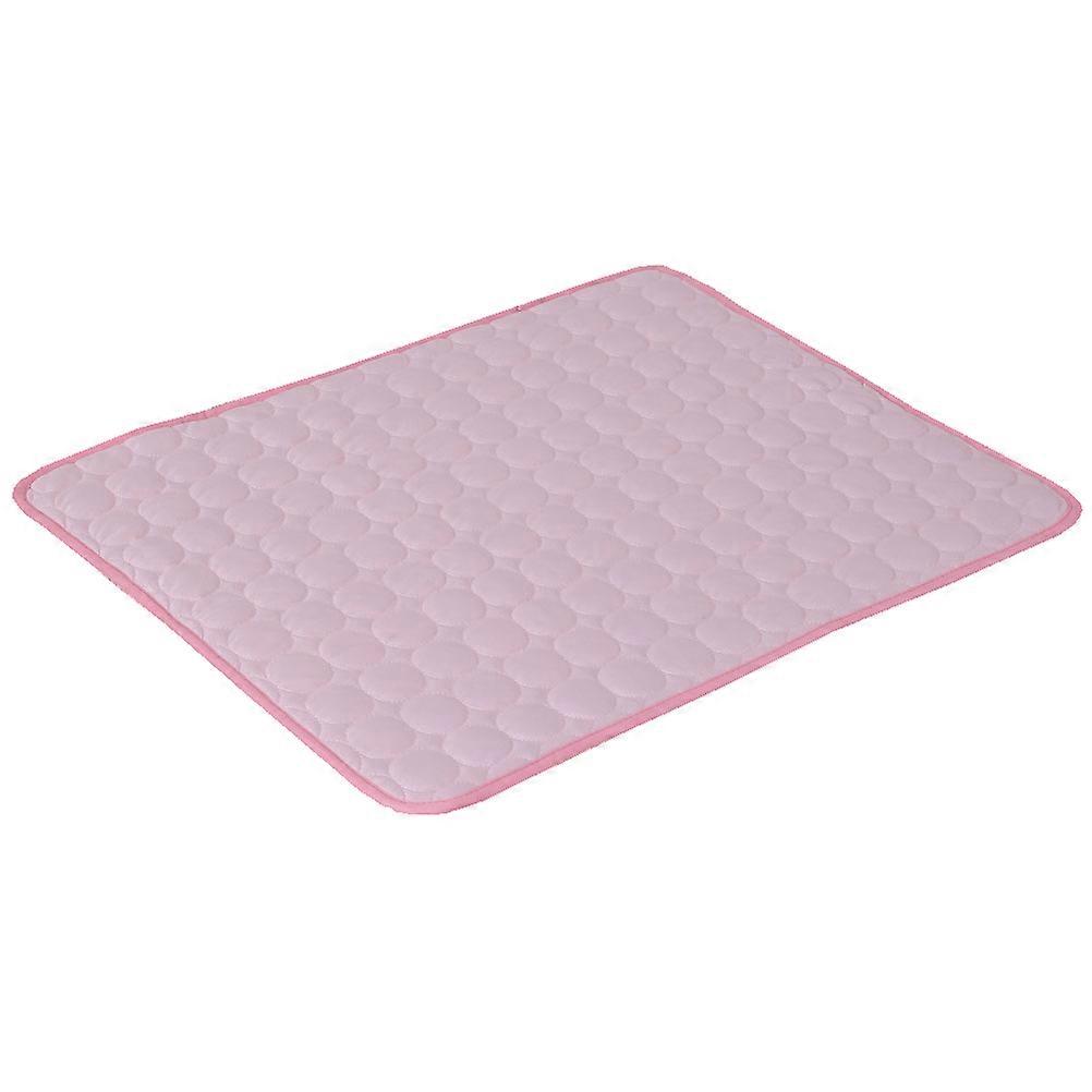 Pets Dog Cooling Mat Cat Cool Mat Rectangular Shape Summer Cooling Easy Storage Pink Xl 1Set