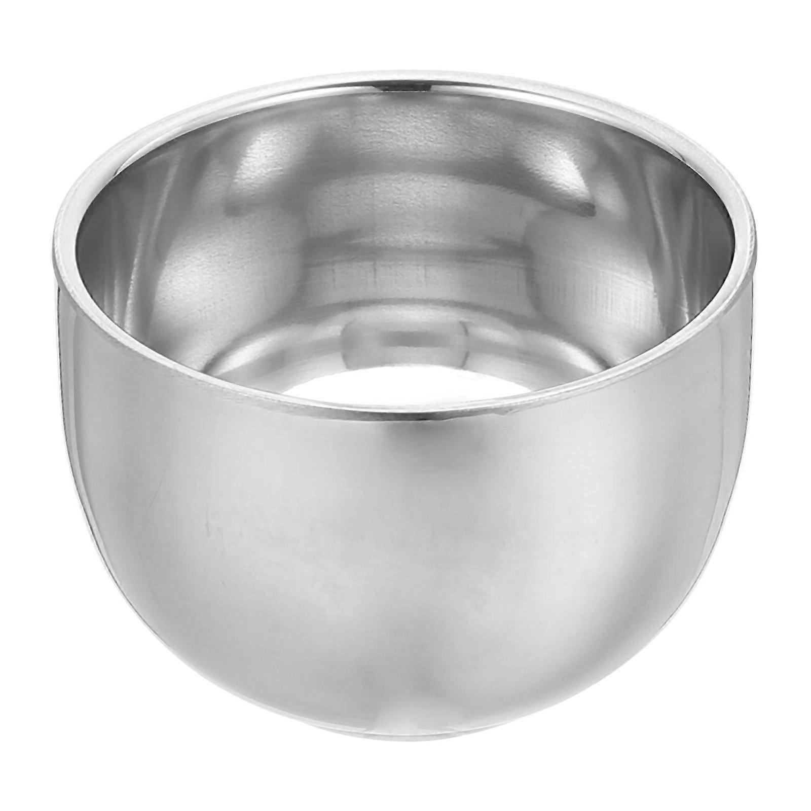 シェービングクリームディッシュシェービングボウル男性用個人使用シルバー8.20X8.20X5.80CMシェービングフォームコンテナ1パック