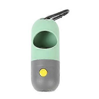 Dog Poop Bag Halter mit LED Licht Poop Bag Dispenser Dog Bag Halter für Leine mit Taschenhalter mit Rolle Hund Poop Bags Dog Walking Accessorie