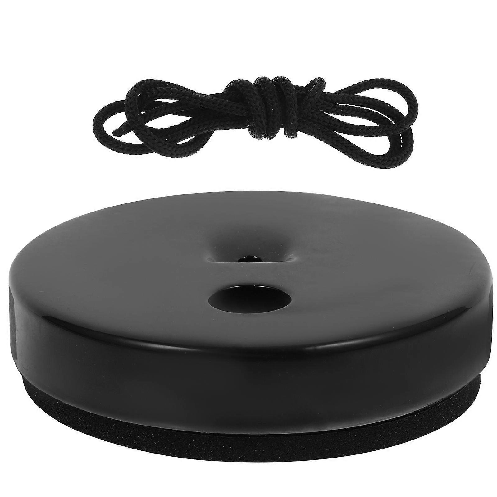 Non-Slip Cello Endpin Anchor Cello Non-Skid Mat Simple Design for Stage Performance 9x9cm Black Iron and Sponge 1Set