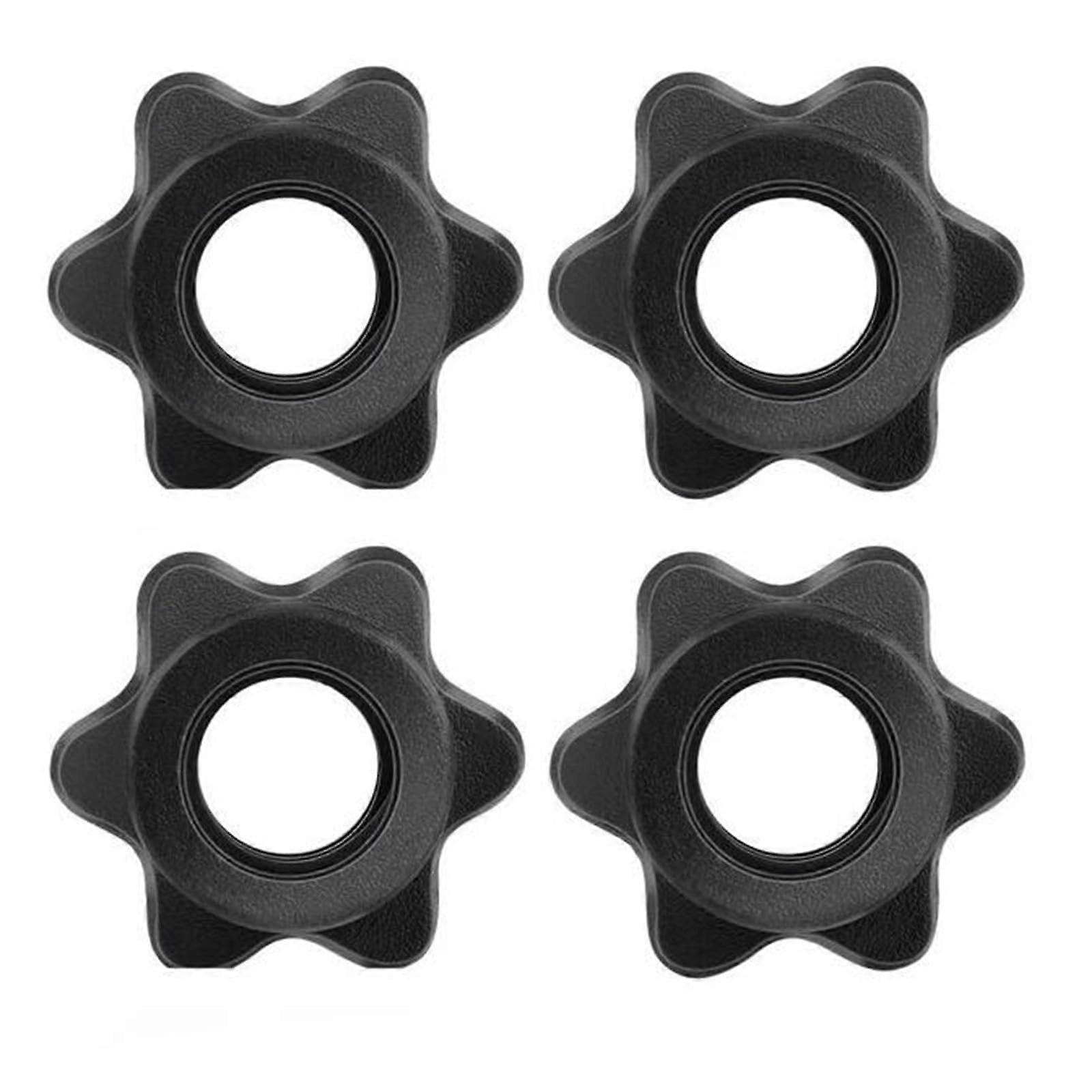 4 pcs Universal Barbell Clips Barbell Bar Hex Nut Spin Lock Locks Vis Extrémités Pinces Remplacement Noir