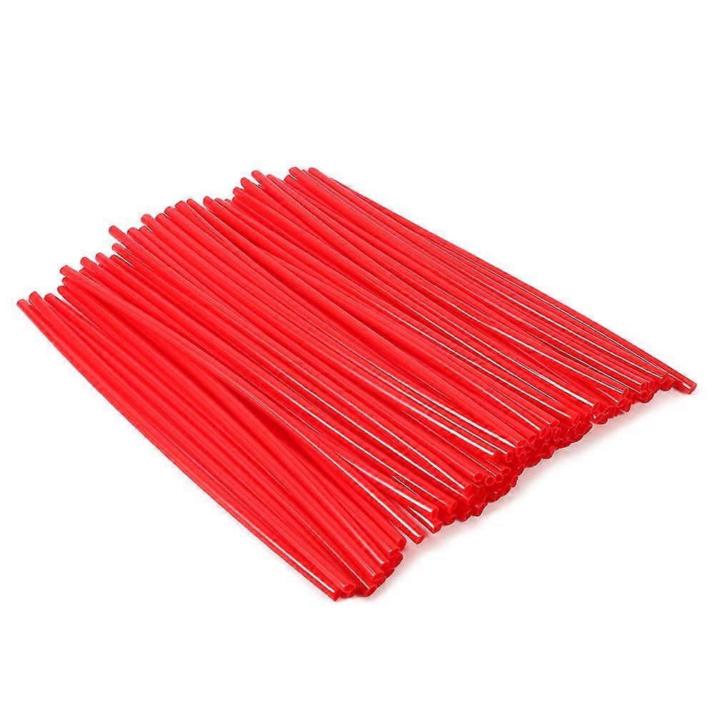 Kit de 72 cache-rayons universels pour jantes de motocross, tout-terrain, rouge