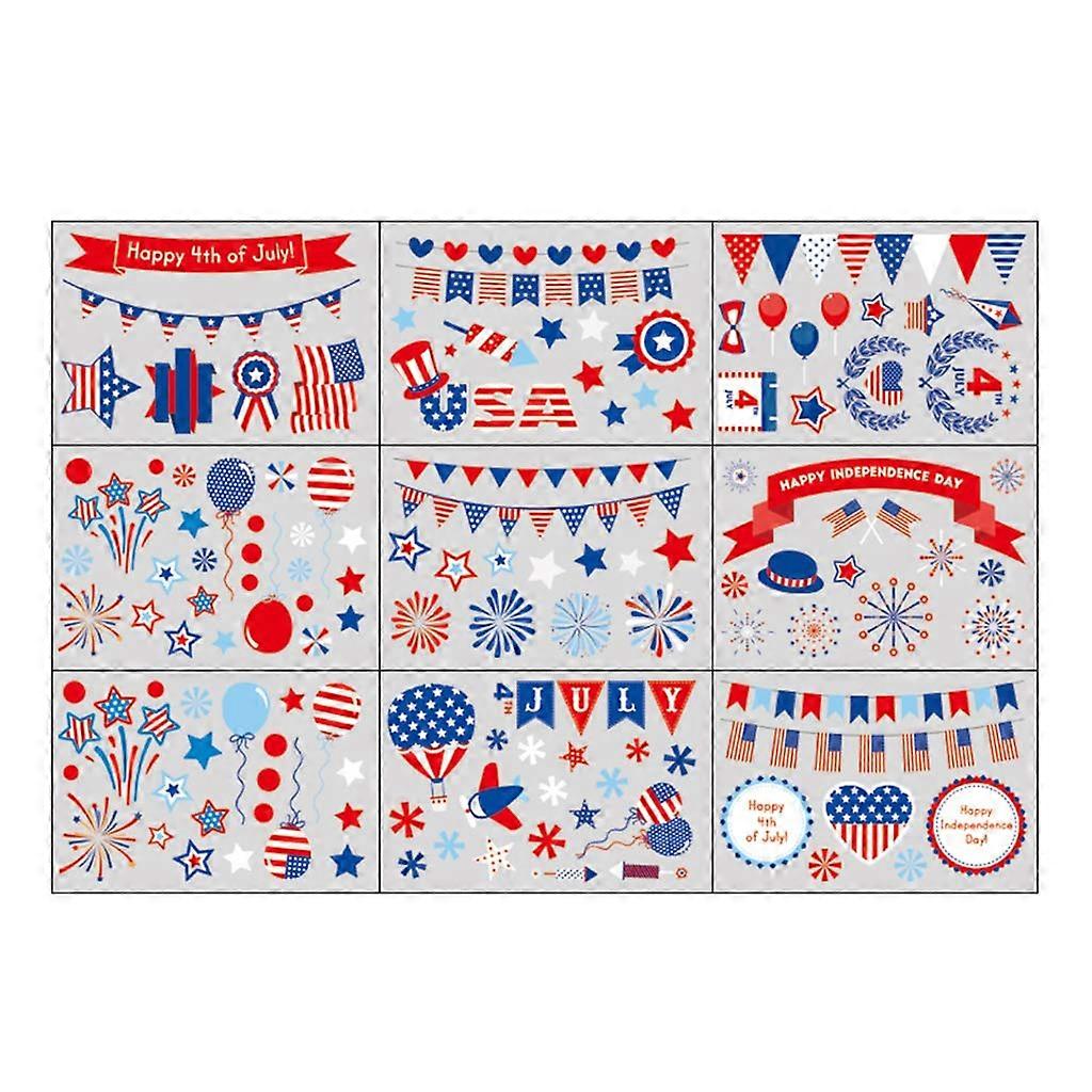 9 Blätter Independence Day Bunting Flag