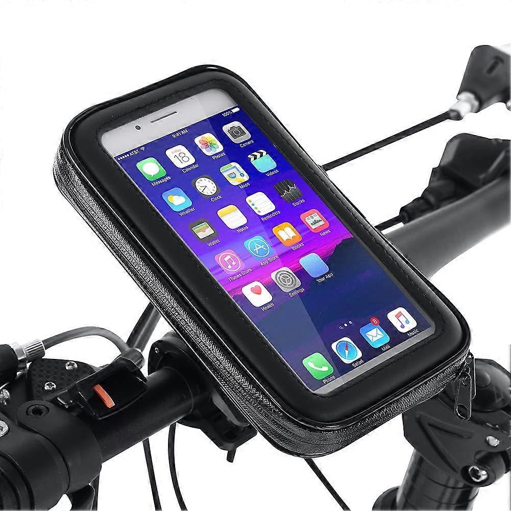 Waterproof Bicycle Phone Holder, Durable Handlebar Bag with Transparent Touchscreen Panel for Bikes and Motorcycles