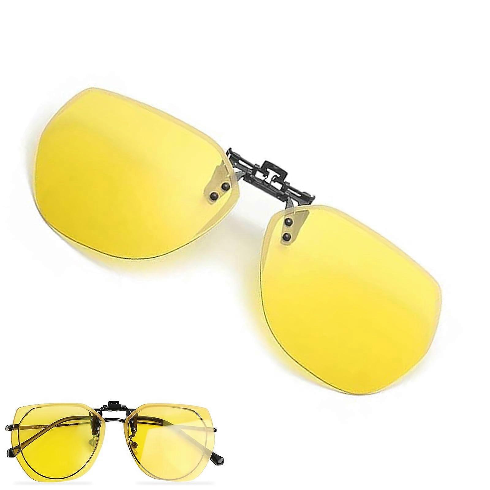 Polarised Night Driving Glasses Clip, Reduces Glare, High Resolution Vision