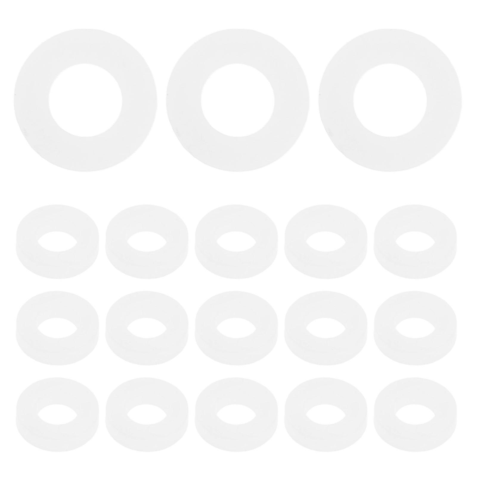 Drum Hardware Drum Set Plastic Washers For Performance Minimize Friction Noise White Color 100Pcs
