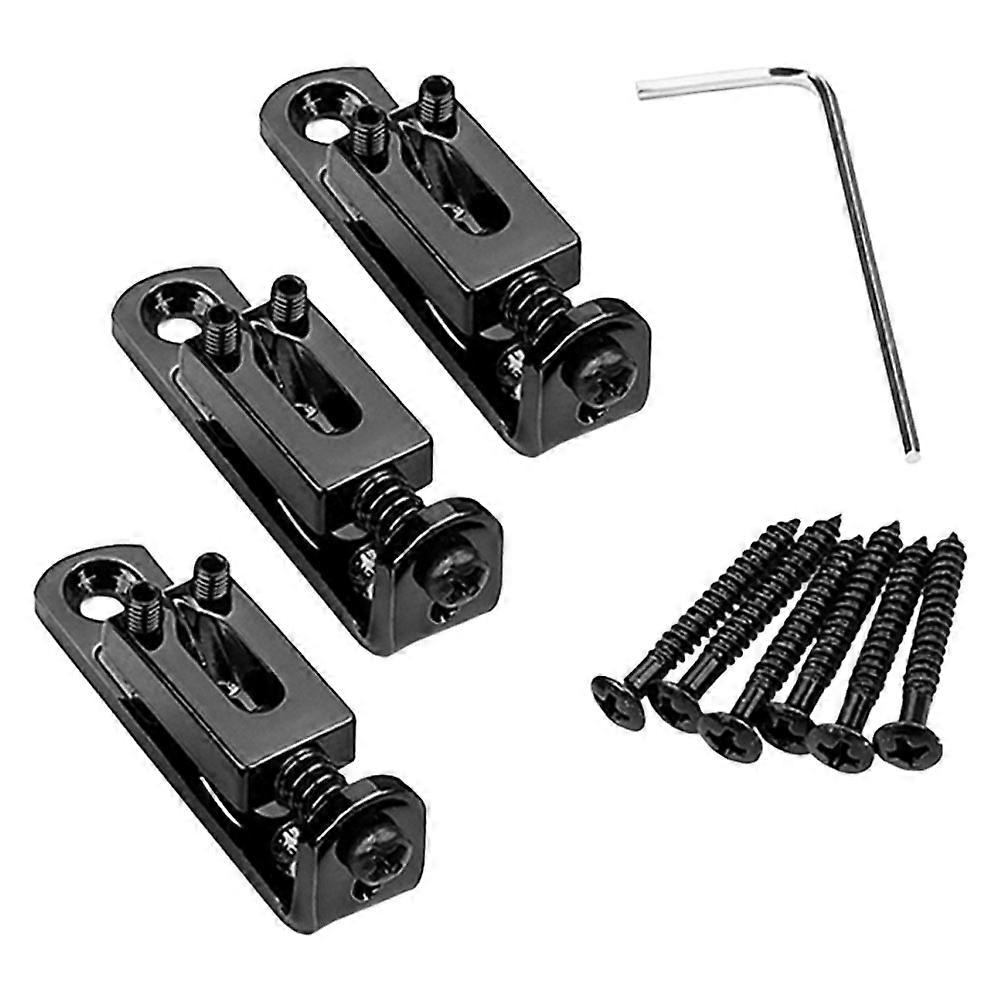Guitar Bridge Saddle For Electric Guitar Metal Keep Guitar in Tune Sleek Sophisticated Appearance 3Pack