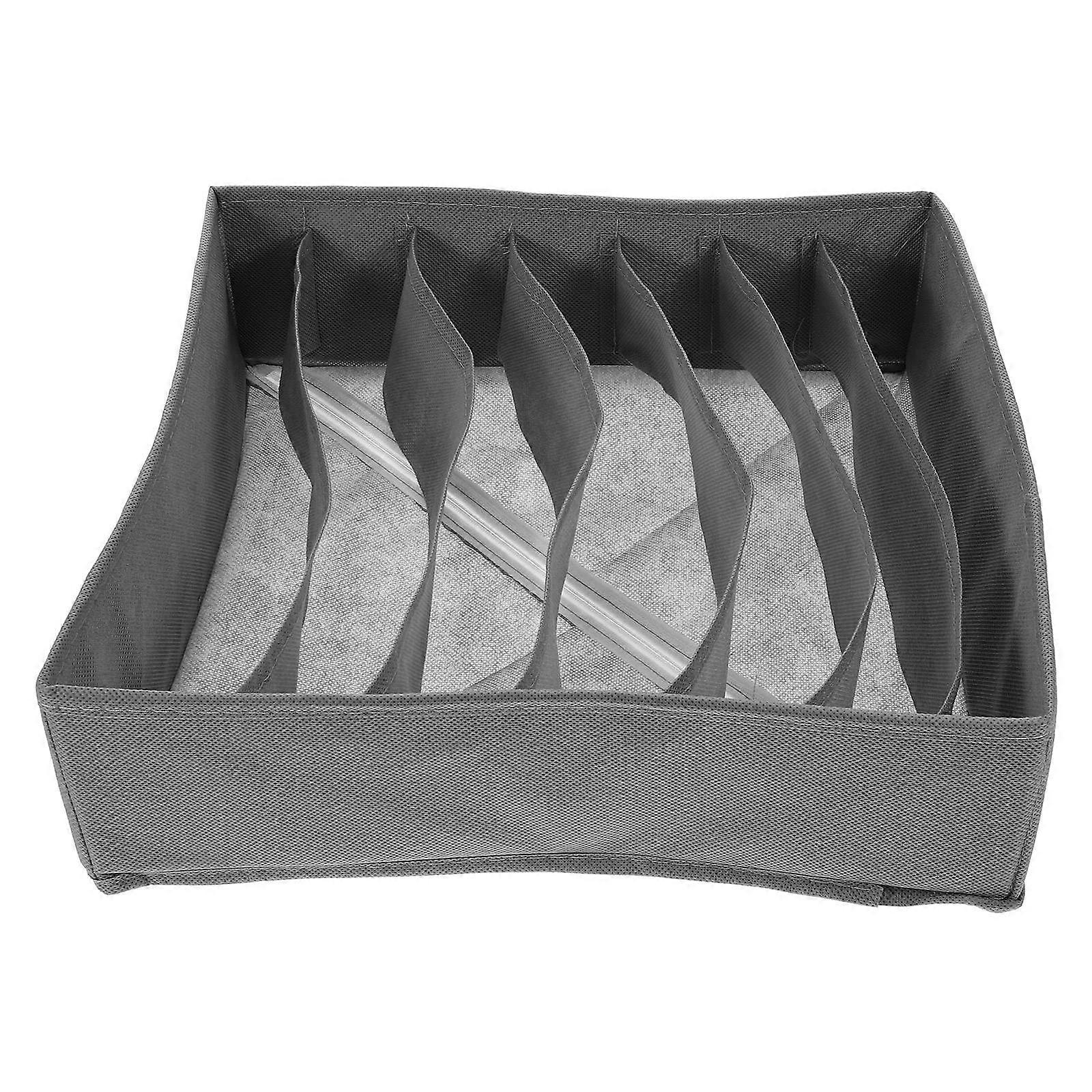 صندوق تخزين الجورب حامل تخزين الجوارب التنظيم المنزلي 7 مقصورات PP Board Organizer 1 قطعة