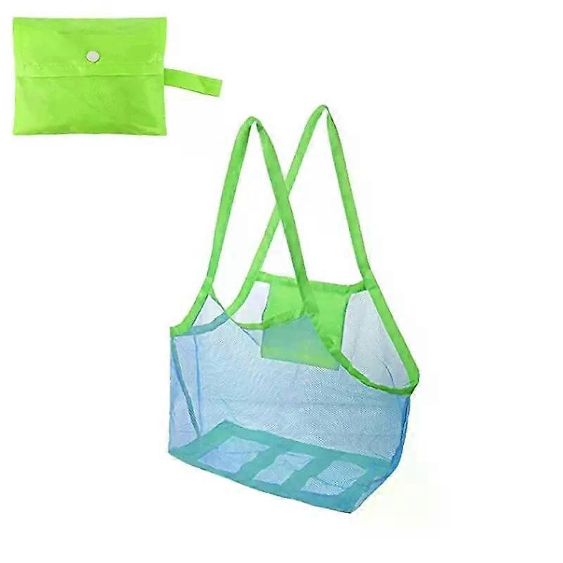 A1pc Multicolor Large Mesh Beach Bag, Sand-Away Portable Tote With Convenient Hanging Hole, Breathable Foldable Storage For Toys